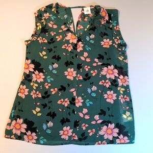 Cabi semi-sheer shadow blouse